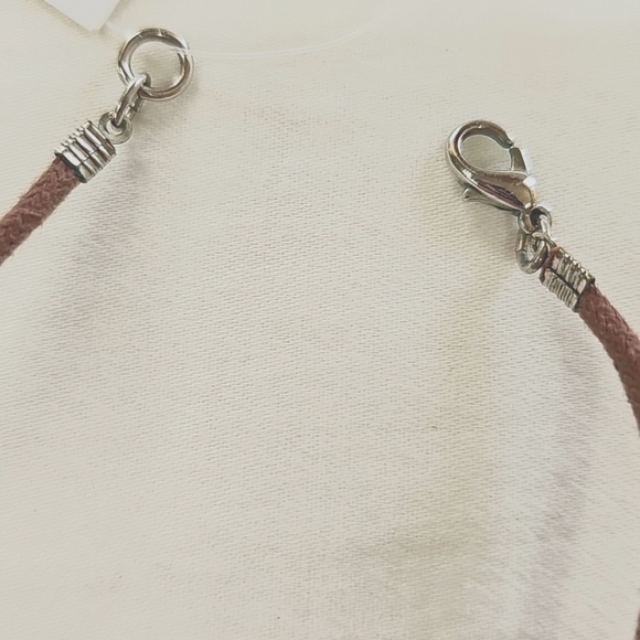 Turquoise Coral Brown Beaded Necklace On Knotted Brown String - Picture 4 of 5